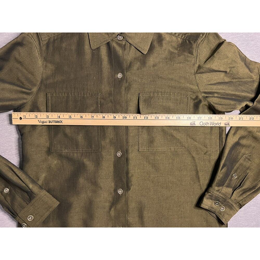 DON CASTER Green Black Suit Jacket Size 2 & Pants Size 4 Wool Blend Vintage - Picture 10 of 12